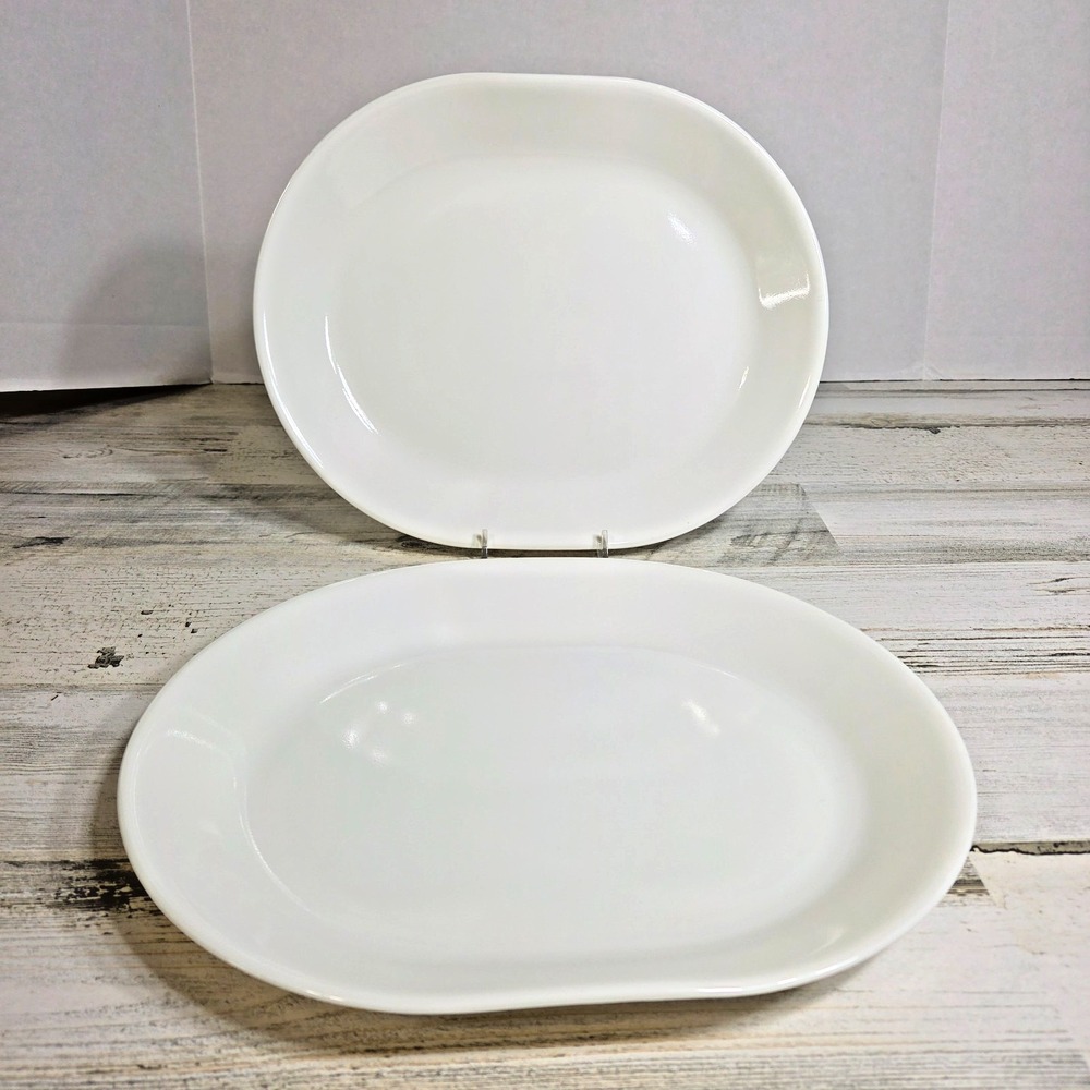 Corelle Winter Frost White Oval Serving Platter Set of 2- 12"x 10"